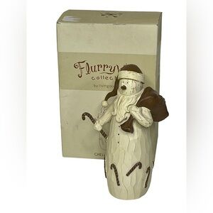 Flurryville Collection Chilly Claus Snowman Figurine by Living Quarters In Box